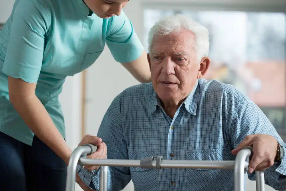 elder man with nurse