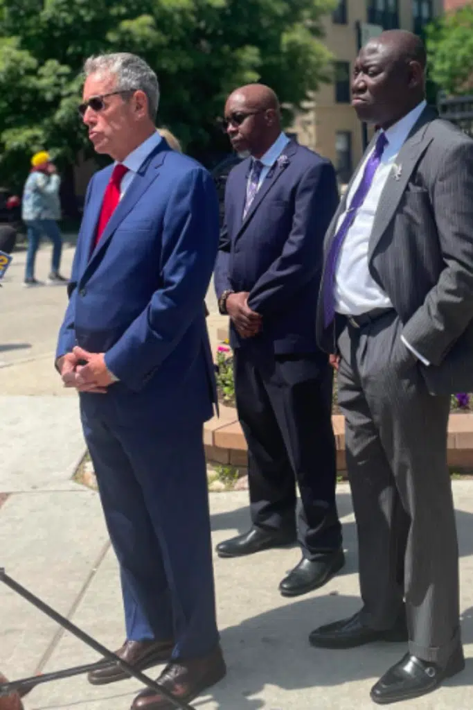 Steve Levin and Ben Crump at Press Conference