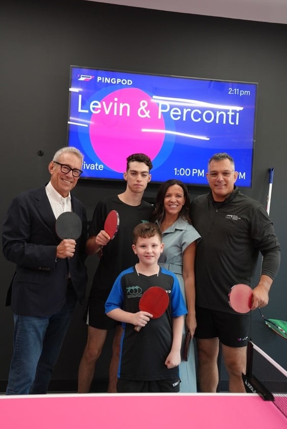 Steven Levin, Yehonatan Levi, Jaime Koziol Delaney, Idan Levi, & Omer (a younger member of the ParaSport Center)