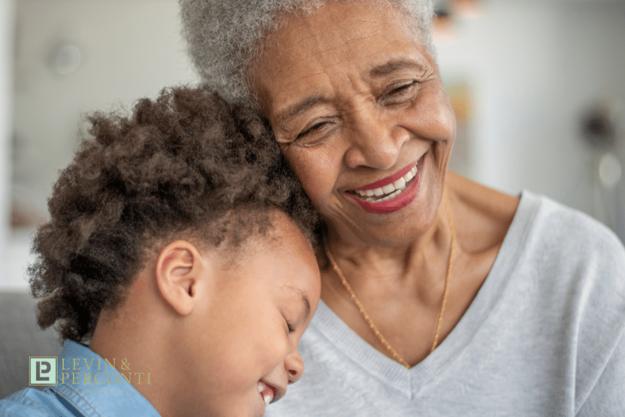 large-grandma with her grandson