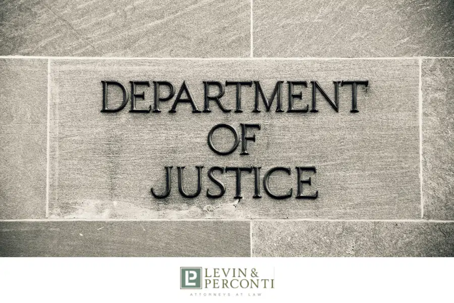 Department of Justice sign